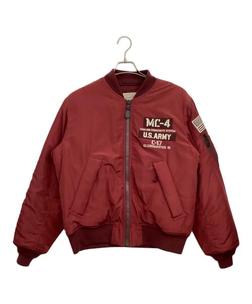 AVIREX（アヴィレックス）AVIREX (アヴィレックス) MA-1ジャケット レッド サイズ:Lの古着・服飾アイテム