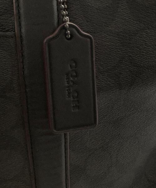 COACH（コーチ）COACH (コーチ) シグネチャー ボストンバッグ ブラックの古着・服飾アイテム