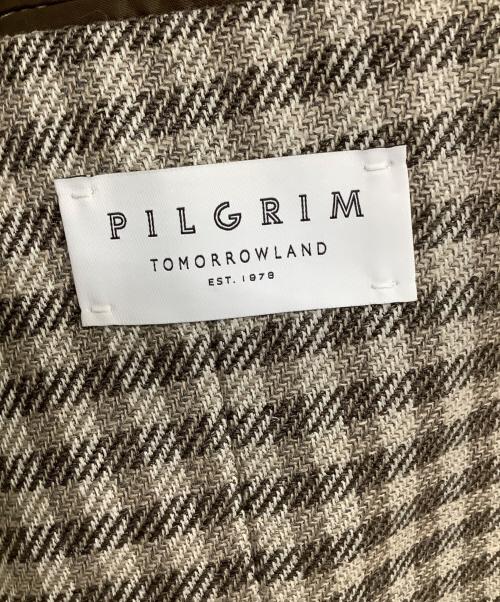 Pilgrim（ピルグリム）Pilgrim (ピルグリム) TOMORROW LAND (トゥモローランド) テーラードジャケット ベージュ サイズ:48の古着・服飾アイテム