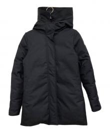 Pyrenex（ピレネックス）の古着「ボルドー ステッチレス ラクーンファー ダウンジャケット」｜ネイビー