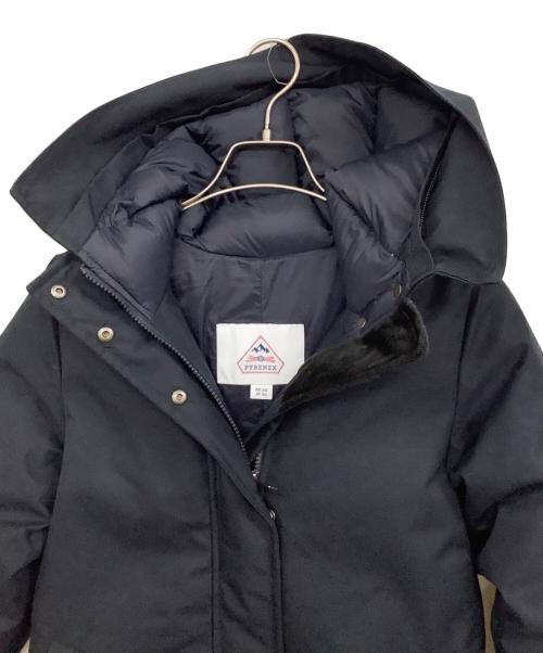 Pyrenex（ピレネックス）Pyrenex (ピレネックス) ボルドー ステッチレス ラクーンファー ダウンジャケット ネイビー サイズ:36の古着・服飾アイテム