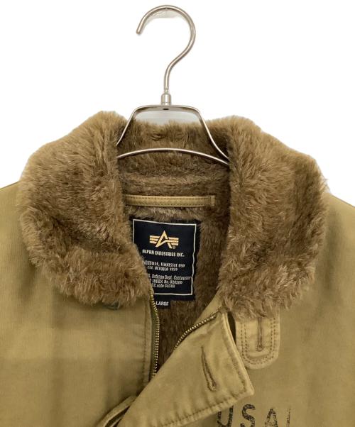 ALPHA（アルファ）ALPHA (アルファ) デッキジャケット カーキ サイズ:XLの古着・服飾アイテム