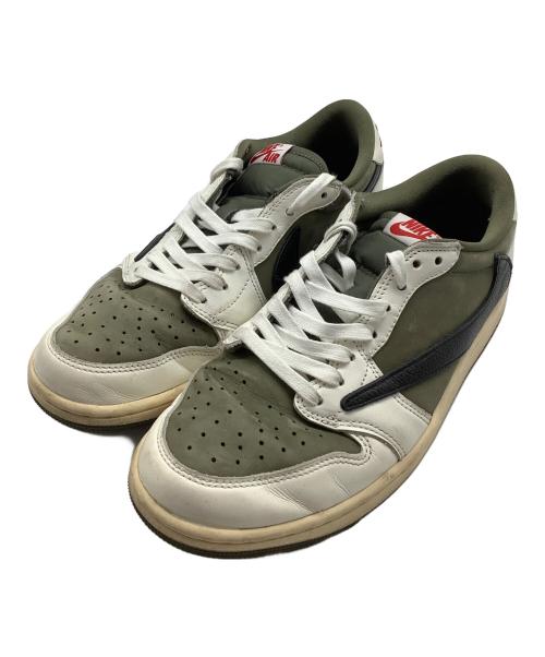 NIKE（ナイキ）NIKE (ナイキ) Travis Scott (トラヴィススコット) AIR JORDAN 1 LOW OG SP（エアジョーダン1） カーキ×ホワイト サイズ:US9の古着・服飾アイテム
