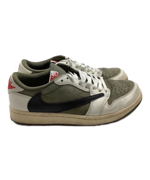 NIKE（ナイキ）NIKE (ナイキ) Travis Scott (トラヴィススコット) AIR JORDAN 1 LOW OG SP（エアジョーダン1） カーキ×ホワイト サイズ:US9の古着・服飾アイテム