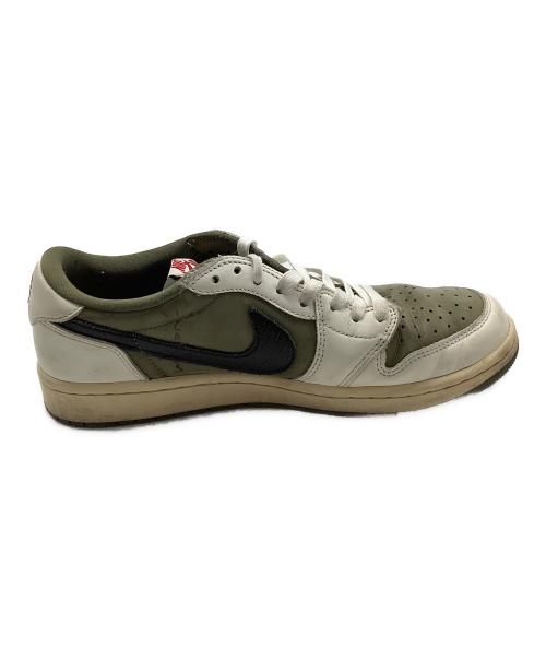 NIKE（ナイキ）NIKE (ナイキ) Travis Scott (トラヴィススコット) AIR JORDAN 1 LOW OG SP（エアジョーダン1） カーキ×ホワイト サイズ:US9の古着・服飾アイテム