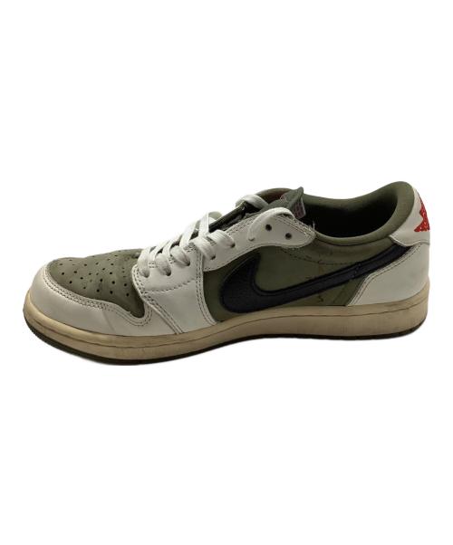 NIKE（ナイキ）NIKE (ナイキ) Travis Scott (トラヴィススコット) AIR JORDAN 1 LOW OG SP（エアジョーダン1） カーキ×ホワイト サイズ:US9の古着・服飾アイテム