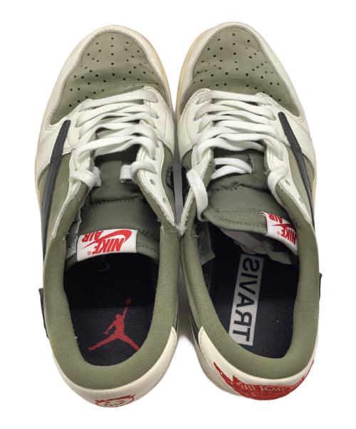 NIKE（ナイキ）NIKE (ナイキ) Travis Scott (トラヴィススコット) AIR JORDAN 1 LOW OG SP（エアジョーダン1） カーキ×ホワイト サイズ:US9の古着・服飾アイテム