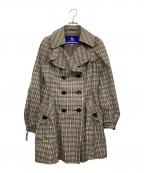 BURBERRY BLUE LABELバーバリー ブルー レーベル）の古着「トレンチコート」｜グレー×ライトピンク