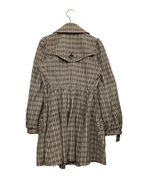 BURBERRY BLUE LABEL（バーバリー ブルー レーベル）BURBERRY BLUE LABEL (バーバリー ブルー レーベル) トレンチコート グレー×ライトピンク サイズ:38の古着・服飾アイテム