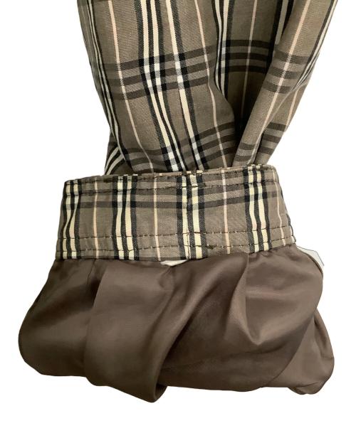 BURBERRY BLUE LABEL（バーバリー ブルー レーベル）BURBERRY BLUE LABEL (バーバリー ブルー レーベル) トレンチコート グレー×ライトピンク サイズ:38の古着・服飾アイテム