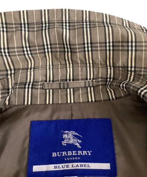 BURBERRY BLUE LABEL（バーバリー ブルー レーベル）BURBERRY BLUE LABEL (バーバリー ブルー レーベル) トレンチコート グレー×ライトピンク サイズ:38の古着・服飾アイテム