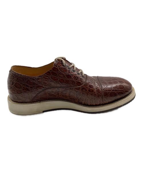 GIORGIO ARMANI（ジョルジオアルマーニ）GIORGIO ARMANI (ジョルジオアルマーニ) レザーシューズ ブラウン サイズ:6の古着・服飾アイテム