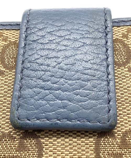 GUCCI（グッチ）GUCCI (グッチ) コンパクトウォレット ベージュ×ブルーの古着・服飾アイテム