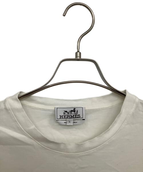 HERMES（エルメス）HERMES (エルメス) MEGA Chariot 半袖カットソー ホワイト サイズ:Lの古着・服飾アイテム
