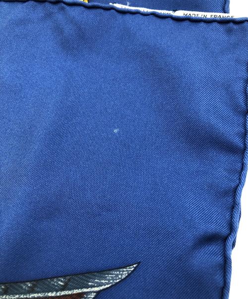 HERMES（エルメス）HERMES (エルメス) スカーフ レッド×ブルーの古着・服飾アイテム