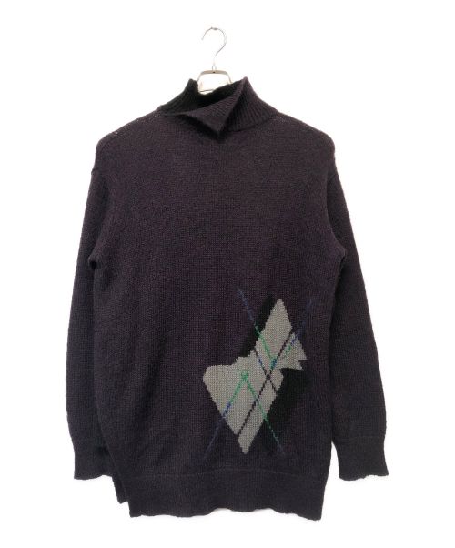 YUKI HASHIMOTO（ユウキハシモト）YUKI HASHIMOTO (ユウキハシモト) モヘアニット パープル サイズ:46の古着・服飾アイテム