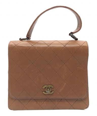中古・古着通販】CHANEL (シャネル) ハンドバッグ ブラウン｜ブランド