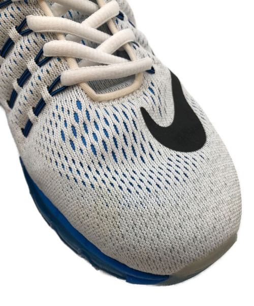 NIKE（ナイキ）NIKE (ナイキ) AIR MAX 2016 GS White Blue ホワイト×ブルー サイズ:SIZE 24.5cmの古着・服飾アイテム