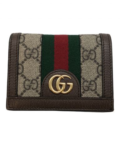 中古・古着通販】GUCCI (グッチ) GGレザーコンパクトウォレット