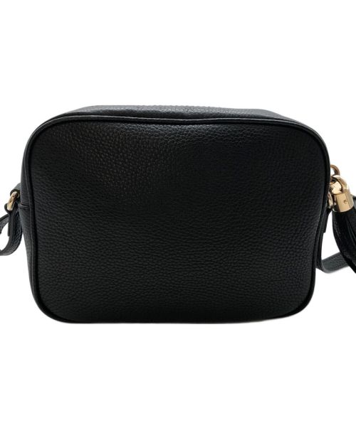 GUCCI（グッチ）GUCCI (グッチ) レザーショルダーバッグ ブラックの古着・服飾アイテム