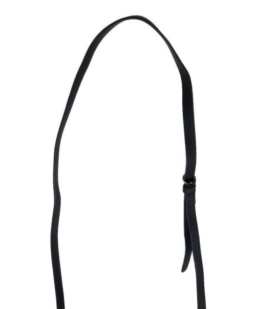 GUCCI（グッチ）GUCCI (グッチ) レザーショルダーバッグ ブラックの古着・服飾アイテム