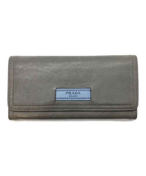 PRADA（プラダ）PRADA (プラダ) 長財布 グレーの古着・服飾アイテム