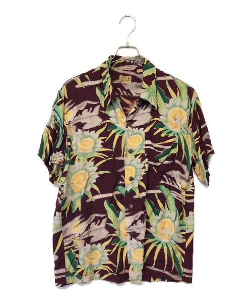 Sun Surf（サンサーフ）Sun Surf (サンサーフ) アロハシャツ パープル×グリーン サイズ:SIZE Mの古着・服飾アイテム