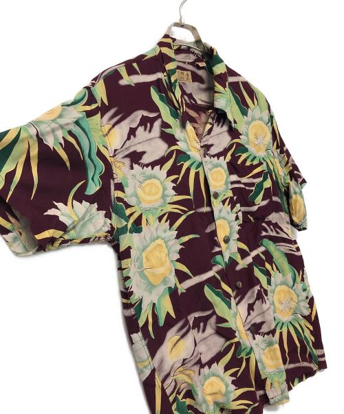 Sun Surf（サンサーフ）Sun Surf (サンサーフ) アロハシャツ パープル×グリーン サイズ:SIZE Mの古着・服飾アイテム