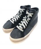 DIESELディーゼル）の古着「レザーハイカットスニーカー」｜ブラック