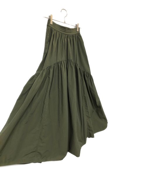UNGRID（アングリッド）Ungrid (アングリッド) ギャザーデザインスカート グリーン サイズ:Freeの古着・服飾アイテム