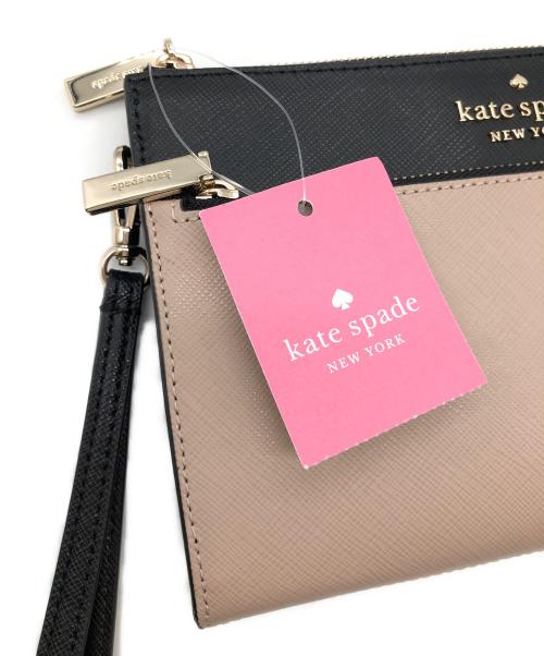 Kate Spade（ケイトスペード）Kate Spade (ケイトスペード) 長財布 ベージュ×ブラック 未使用品の古着・服飾アイテム