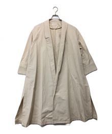 Plage（プラージュ）の古着「ショールカラーフレアコート」｜ベージュ