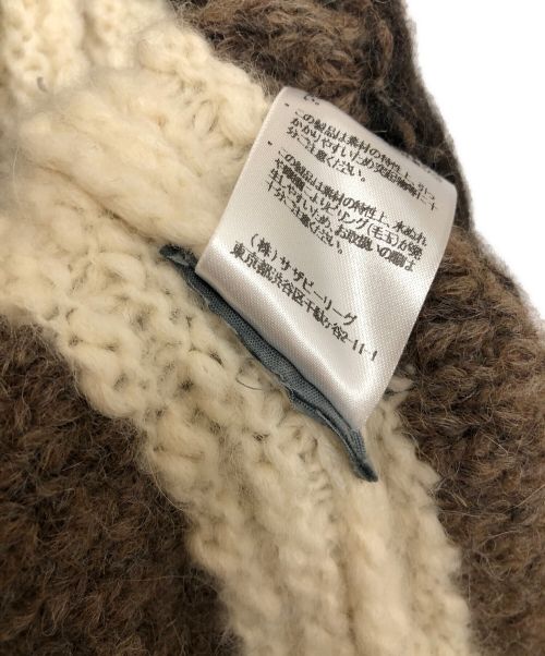 RAQUEL ALLEGRA（ラクエルアレグラ）RAQUEL ALLEGRA (ラクエルアレグラ) カーディガン ブラウン×ベージュの古着・服飾アイテム