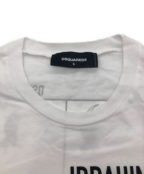 DSQUARED2（ディースクエアード）DSQUARED2 (ディースクエアード) プリントカットソー ブラック×ホワイト サイズ:SIZE Sの古着・服飾アイテム