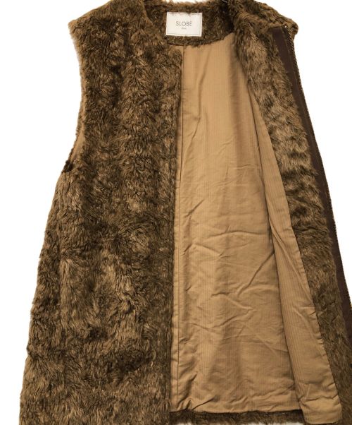 SLOBE IENA（スローブ イエナ）SLOBE IENA (スローブ イエナ) ノーカラーファージレ ブラウン サイズ:Freeの古着・服飾アイテム