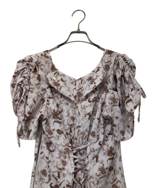 Snidel（スナイデル）Snidel (スナイデル) ワンピース パープル×ブラウン サイズ:2の古着・服飾アイテム