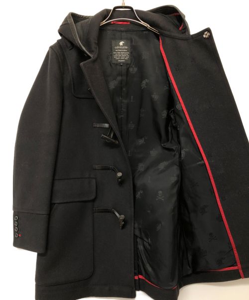 LOVELESS（ラブレス）LOVELESS (ラブレス) ダッフルコート ブラック×レッド サイズ:SIZE Mの古着・服飾アイテム