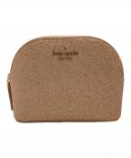 Kate Spadeケイトスペード）の古着「コスメポーチ」｜ピンクゴールド