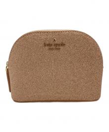 Kate Spade（ケイトスペード）の古着「コスメポーチ」｜ピンクゴールド