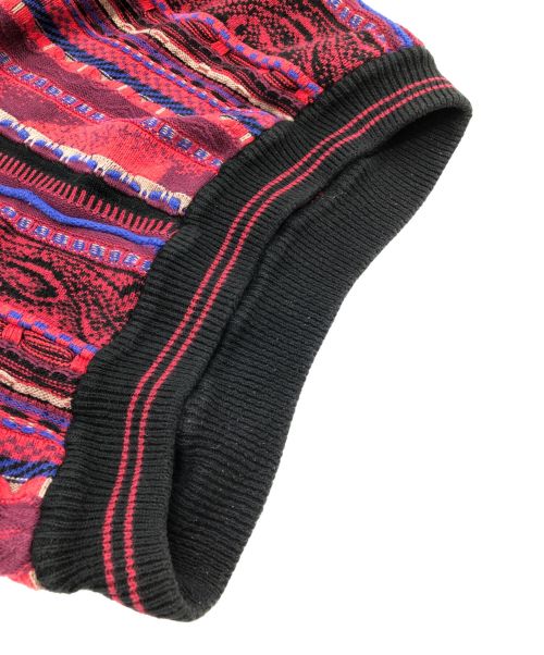 CROFT&BARROW（クロフトアンドバロー）CROFT&BARROW (クロフトアンドボロウ) 3Dニット レッド×ブラック サイズ:SIZE Lの古着・服飾アイテム