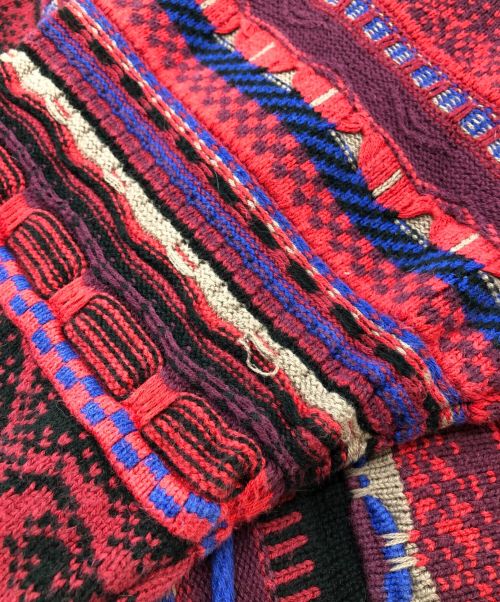 CROFT&BARROW（クロフトアンドバロー）CROFT&BARROW (クロフトアンドボロウ) 3Dニット レッド×ブラック サイズ:SIZE Lの古着・服飾アイテム