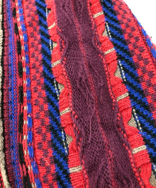 CROFT&BARROW（クロフトアンドバロー）CROFT&BARROW (クロフトアンドボロウ) 3Dニット レッド×ブラック サイズ:SIZE Lの古着・服飾アイテム