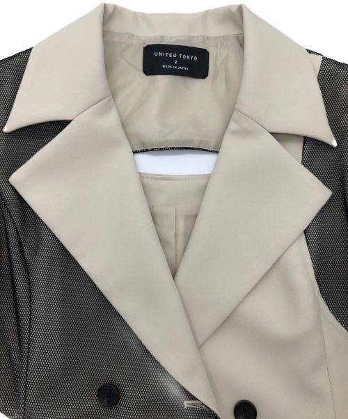 UNITED TOKYO（ユナイテッドトーキョー）UNITED TOKYO (ユナイテッドトーキョー) ヴィンドベストワンピース グレー サイズ:2の古着・服飾アイテム