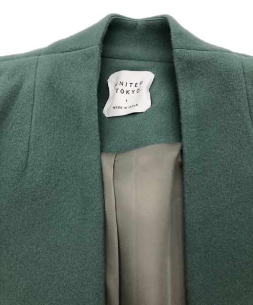 UNITED TOKYO（ユナイテッドトーキョー）UNITED TOKYO (ユナイテッドトーキョー) エクストラウールVネックコート グリーン サイズ:1の古着・服飾アイテム