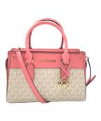 MICHAEL KORSマイケル・コース）の古着「サッチェルスモール　2WAYショルダーバッグ」｜ピンク