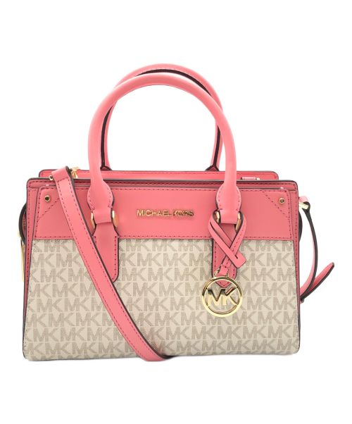 MICHAEL KORS（マイケル・コース）MICHAEL KORS (マイケルコース) サッチェルスモール　2WAYショルダーバッグ ピンクの古着・服飾アイテム