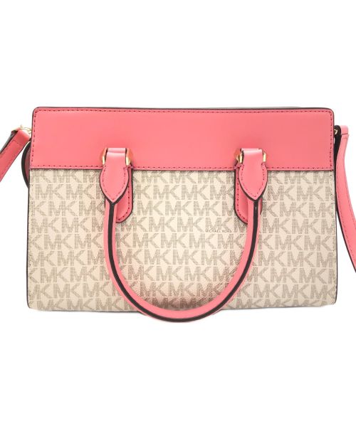 MICHAEL KORS（マイケル・コース）MICHAEL KORS (マイケルコース) サッチェルスモール　2WAYショルダーバッグ ピンクの古着・服飾アイテム