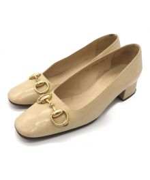 GUCCI（グッチ）の古着「ホースビットパンプス」｜ベージュ