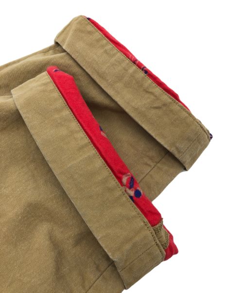 SUGAR CANE（シュガーケーン）SUGAR CANE (シュガーケーン) パンツ ベージュ×レッド サイズ:76cm (W30)の古着・服飾アイテム