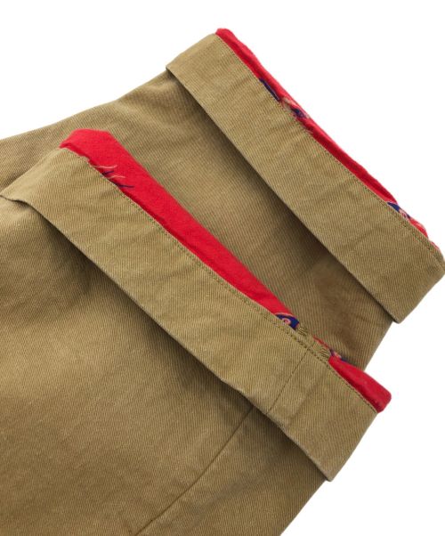 SUGAR CANE（シュガーケーン）SUGAR CANE (シュガーケーン) パンツ ベージュ×レッド サイズ:76cm (W30)の古着・服飾アイテム